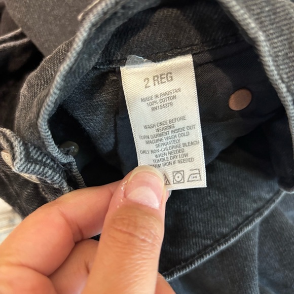 Aeropostale Washed Black 90's Distressed Baggy Jeans 2 - Picture 6 of 6